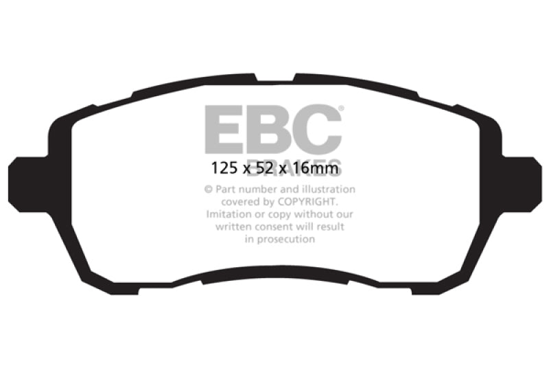 EBC 10+ Ford Fiesta 1.6 Ultimax2 Front Brake Pads