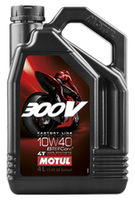Load image into Gallery viewer, Motul 4L Synthetic-ester 300V Factory Line Road Racing 10W40 - Single