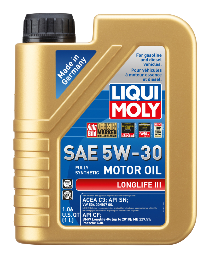 LIQUI MOLY 1L Longlife III Motor Oil 5W30 - Case of 6