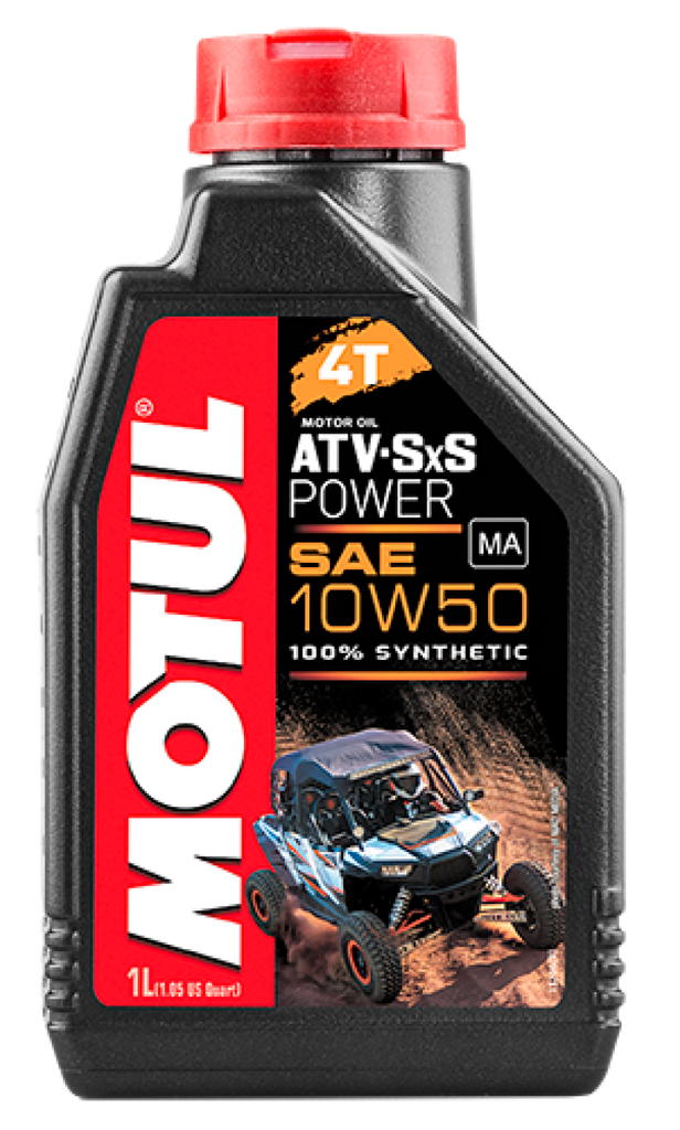 Motul 1L ATV-SXS POWER 4-Stroke Engine Oil 10W50 4T - Case of 12