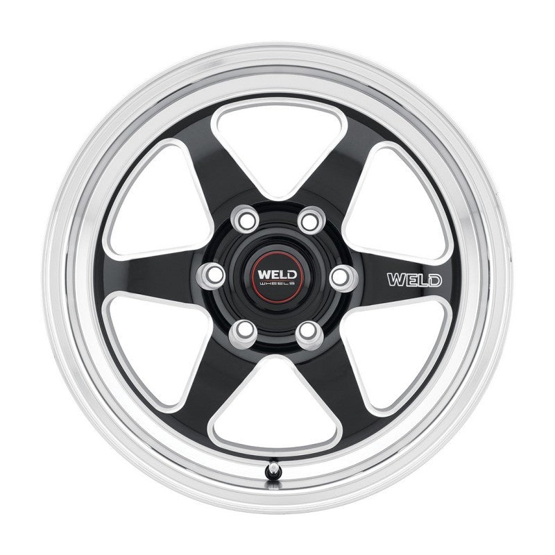 Weld 17x10 Ventura 6 Drag 6x135 ET43 BS7.25 Gloss BLK MIL DIA 87.1