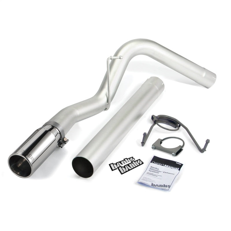 Banks Power 10-13 Dodge 6.7L CCLB Monster Exhaust System - SS Single Exhaust w/ Chrome Tip