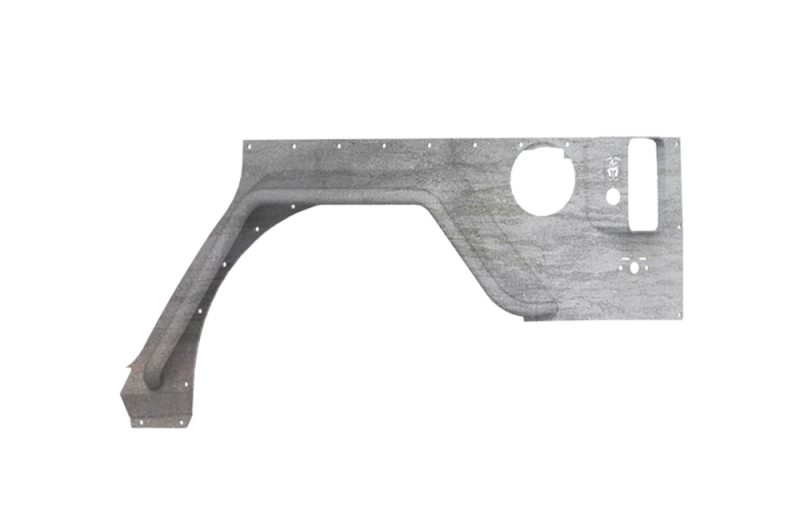 Road Armor 07-18 Jeep Wrangler JK 4DR Defender Body Armor Rear Skin w/Flare - Raw