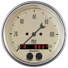 गैलरी व्यूवर में इमेज लोड करें, Autometer 3-3/8in Antique Beige 120 MPH GPS Speedometer Gauge