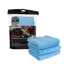Charger l&#39;image dans la galerie, Chemical Guys Workhorse Professional Microfiber Towel - 16in x 16in - Blue - 3 Pack (P16)