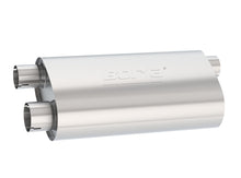गैलरी व्यूवर में इमेज लोड करें, Borla Universal Pro-XS Muffler Oval 3in Inlet/ 2.5in Dual Outlet Transverse Flow Notched Muffler