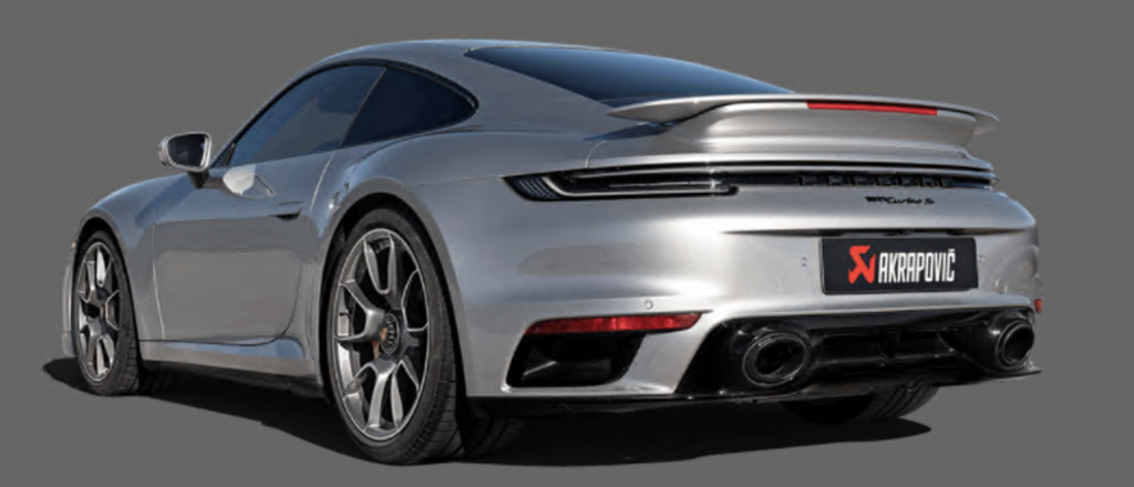 Link Pipe Set (Black Titanium) for Akrapovic Exhaust System for Porsche 911 Turbo (992) - L-PO/SS/4 {PREORDER} - 2to4wheels
